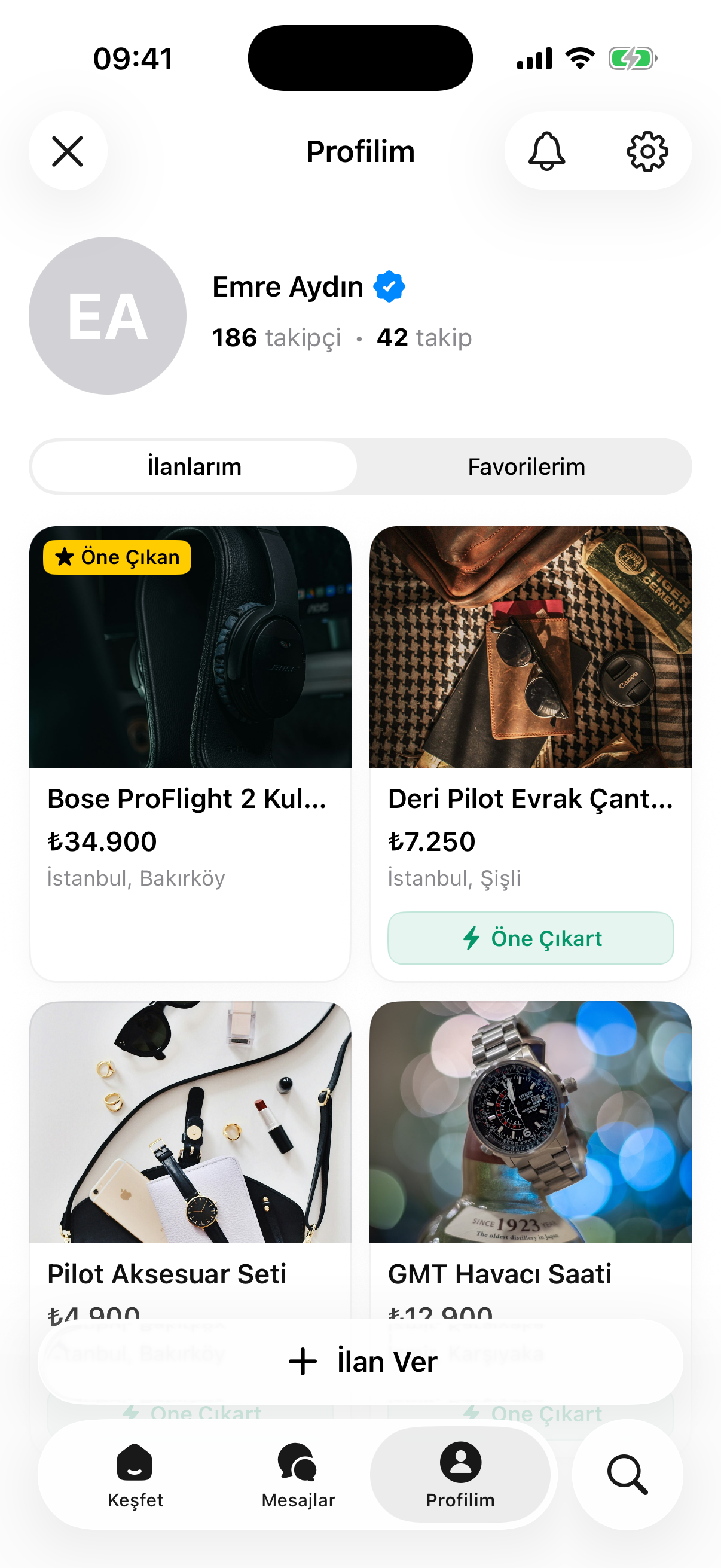 Havacıdan ilan öne çıkarma deneyimi