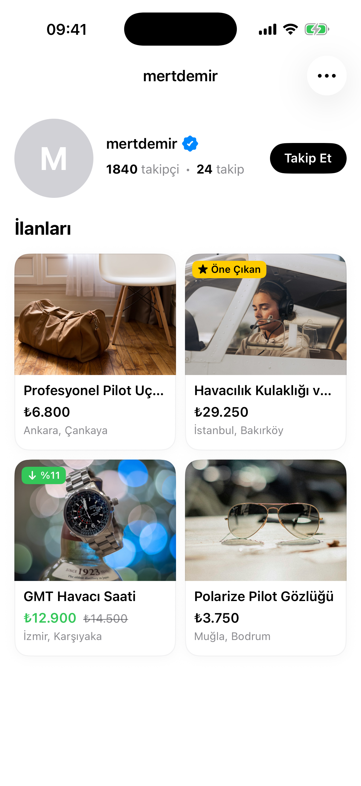 Havacıdan güven veren ilan deneyimi